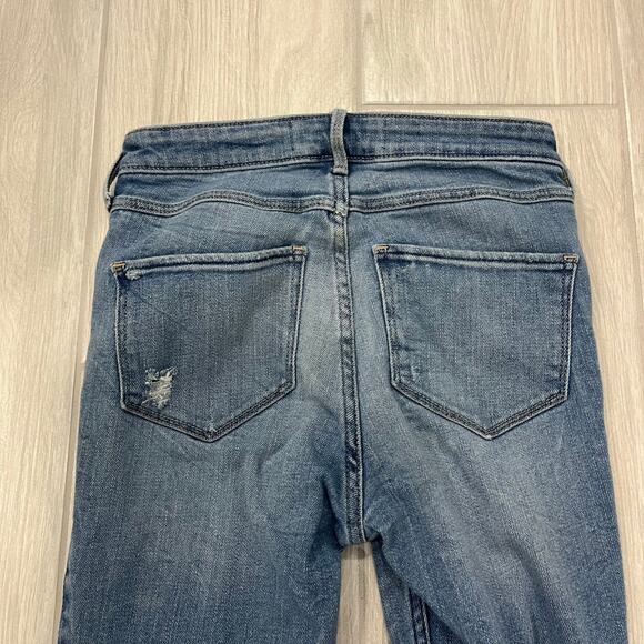 Abercrombie & Fitch Junior's 2R Super Skinny High Rise Floral Embroidery Jeans - Picture 5 of 7